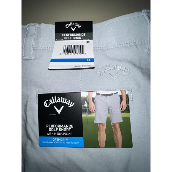 Callaway Performance Golf Short Men’s 38 Pearl Grey Htr - Picture 7 of 7